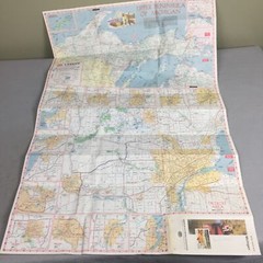 Vintage 1984 AAA Michigan Travel Road Map Includes Upper Peninsula