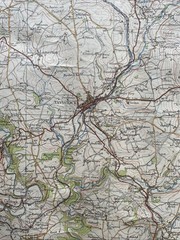 Large Vintage OS Map Of Tavistock, Okehampton & Launceston 1” To 1 Mile