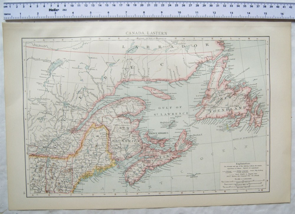 1895 The Times Plate 91 Eastern Canada