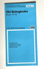 Vintage 1:25,000 1st Series Ordnance survey map, Sheet TF 36, Old Boilingbroke