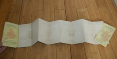 BARTHOLOMEW’S REDUCED SURVEY MAP OF NORTH LANARKSHIRE ON CLOTH 1940’s RARE E386