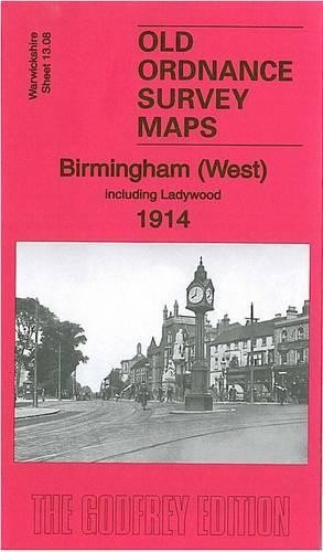 Alan Godfrey Birmingham (West) 1914 (Map) Old O.S. Maps of Warwickshire