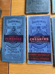 Bartholomew New Reduced Survey Cloth Maps c1900 2 mile to 1″ Priced Individually