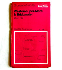 8 x assorted Somerset Ordnance Survey maps Minehead Weston super Mare etc