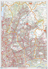 (G82) Map of Ilford IG Postcode Sectors, Poster of Ilford Postcodes