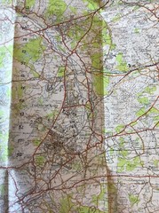 1947 Ordnance Survey One Inch Popular Edition Map 169 Aldershot (incl Farnham )