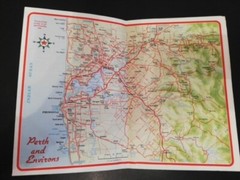 Vintage 1950s Caltex Road Map of Western Australia – Excellent condition