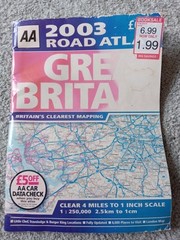 AA 2003 Road Atlas Great Britain Hardcover – Vintage Map Book