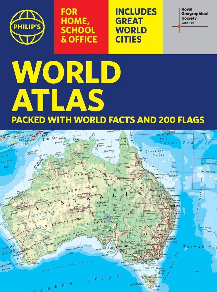 Philip’s RGS World Atlas (A4): with Global Cities, Facts and Flags by Philip’s M