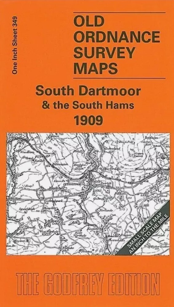 MAP OF South Dartmoor & the South Hams 1909 One Inch Sheet 349 Tom Greeves NEW