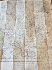1960 Ordnance Survey One Inch Seventh Series Map 120 Burton Upon Trent inc Derby