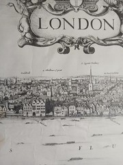 Very Rare Long view London bankside 1647 pub. no.112 Sheet 4 1970☆25×19needsfix☆
