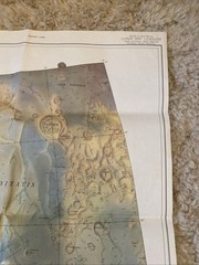 Vintage Map The Moon Mare Nectaris U.S Army Map 1961 Apollo Missions Large RARE