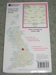 OS Ordnance Survey Landranger Map Sheet 104 Leeds & Bradford – 1998