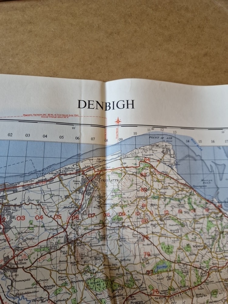 Ordnance Survey Map Of Great Britian – BENBIGH – 1955 – 1/63360