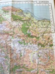 1972 Ordnance Survey One Inch Tourist Map Exmoor (incl Minehead & Barnstaple )