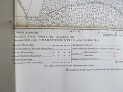 VINTAGE OS MAP OF NEWGATE STREET AREA HERTFORDSHIRE 1925 SIX INCHES TO ONE MILE