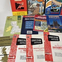 Vintage Maps Bundle Job Lot X22 Belfast Bournemouth Etc…