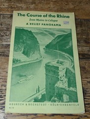 Rare 1960s Course Of The Rhine From Mainz To Cologne A Relief Panorama Map