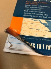 Classic Retro 1970s RAC Map of Lincoln incl town plans of Grimbsy