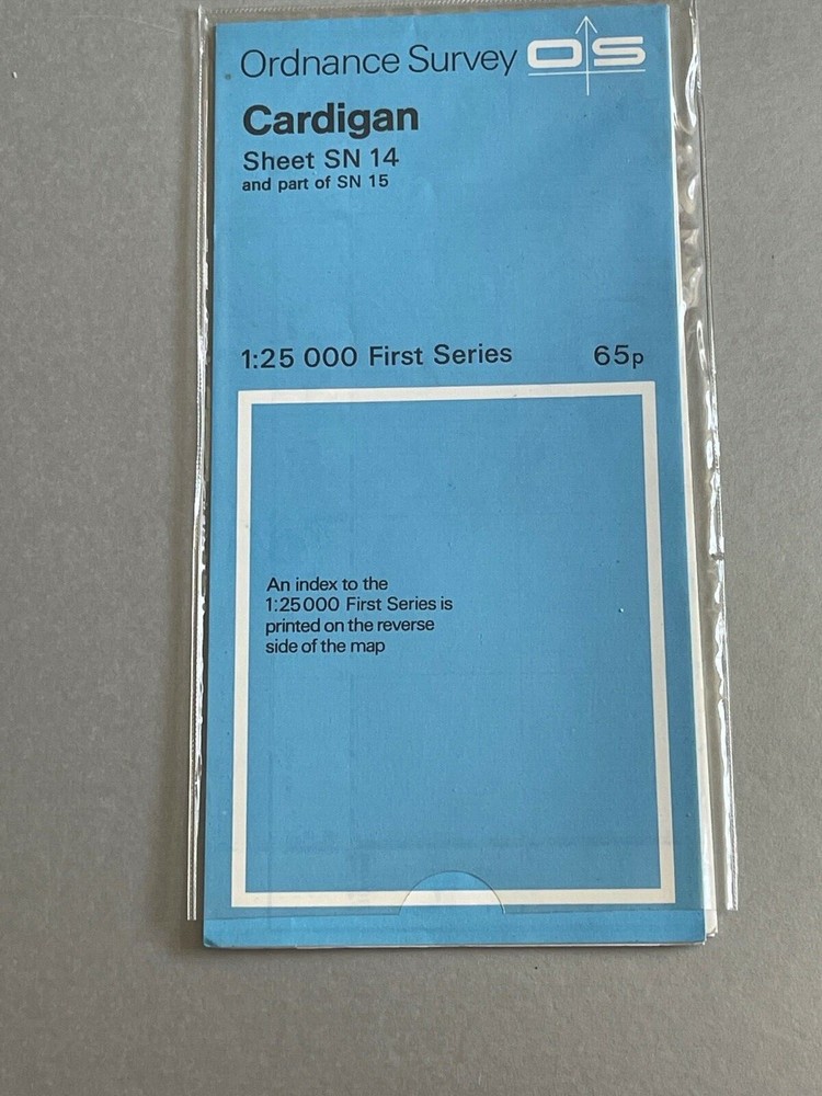 1:25 000 1st Series Ordnance survey map, Sheet SN 14, Cardigan