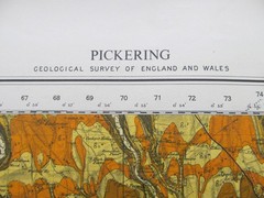 VINTAGE GEOLOGICAL MAP PICKERING N YORKSHIRE SHEET 53 GEOLOGICAL SURVEY 1960