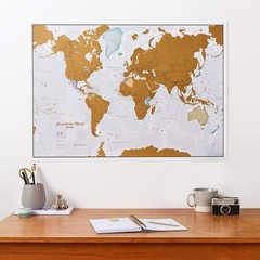 Deluxe Scratch The World Travel Map – Updated 2025, 84 x 59 cm for Adventurers