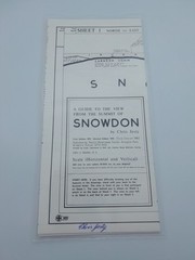 Vintage Snowdon 1980 Panorama Map Signed by Chris Jesty