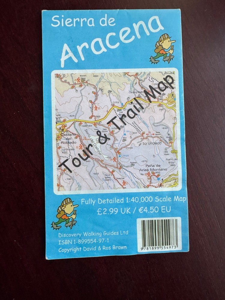 Sierra De Aracena (Spain) 2004 Tour & Trail Map by David Brawn