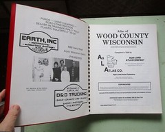 1988 Wood County Wisconsin atlas w/directory, photos, history