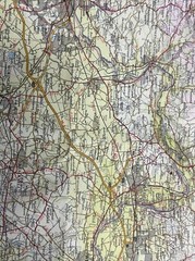 SURREY Bartholomew – Half Inch Map 1973 No 9 Guildford Reading Sevenoaks