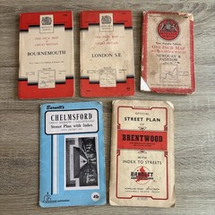 Vintage Ordnance Survey One Inch & Barnetts Maps Street Plan Index Newquay X5
