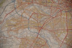 OS poster flat MAP Manchester Stockport Salford Oldham Warrington Rochdale