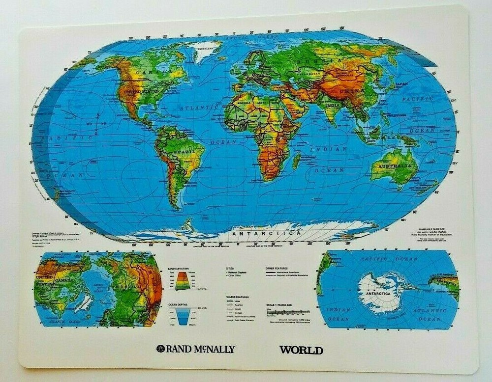 Large Markable World Outline & Map Geography History Grade 4 5 6 7 8 9 10 11 12+