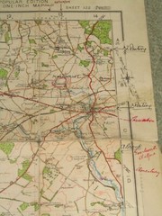 Ordnance Survey 1″ Popular edition: Sheet 122 Salisbury & Bulford; 1931 on cloth