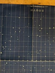 Antique Francis Chichester Star Chart Astrology Large Star Maps X2