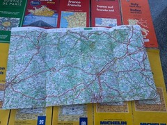 25x Michelin France road maps, folded, inc Italy Europe & Swizerland