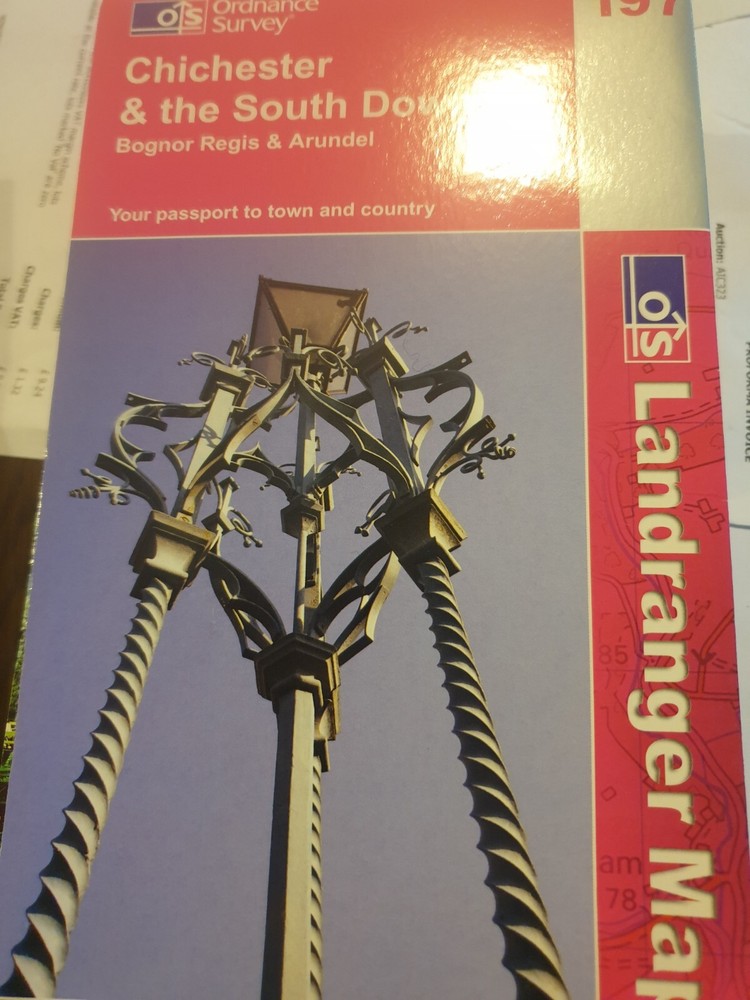 OS Landranger Map 197 Chichester and south downs ebay uk