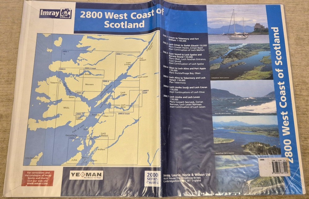 IMRAY 2800 W. COAST SCOTLAND (X7) + SC1972 + SC 1826 MARITIME CHARTS VG FREEPOST