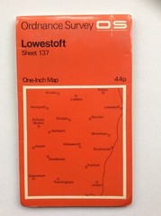 Vintage Ordnance Survey Map No. 137 Lowestoft
