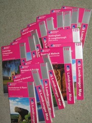 OS Ordnance Survey Landranger maps, surplus stock to clear – very good condition