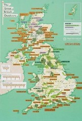 The Great British Outdoors – Collect and Scratch Map (Sheet map, rolled)