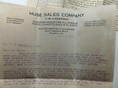 1929 Letterhead, Info for Salesmen – Huse Sales, Atlanta – Books, Maps, Atlases