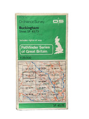 OS Ordnance Survey, Pathfinder Map, Sheet SP 63/73- 1046 Buckingham