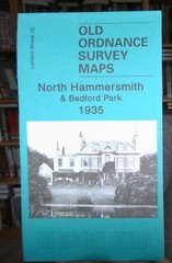 MAP OF North Hammersmith and Bedford Park 1935: London Sheet 72.4 NEW