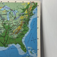 17″ x 22″ Rand McNally Markable Map of The United States / World Two-Sided