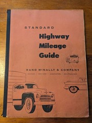 1955 Rand McNally & Co. STANDARD HIGHWAY MILEAGE GUIDE, maps & charts, softcover