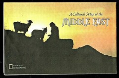 July 1972 National Geographic Society CULTURAL MAP – PEOPLES OF MIDDLE EAST