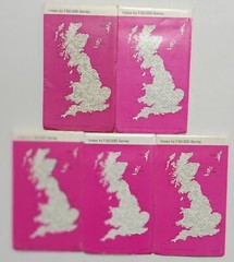 5 Ordnance Survey Maps – The Solent,Taunton, Bude, Minehead & Barnstaple 1974-82
