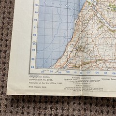 BARMOUTH & ABERYSTWYTH Second War Revision Sheet 68 – 1940 OS Map WWII Vintage